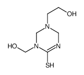Tetrahydro-5-(2-hydroxyethyl)-1-(hydroxymethyl)-1,3,5-triazine-2(1H)-thione Structure
