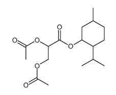 2,3-Bis(acetyloxy)propanoic acid 5-methyl-2-isopropylcyclohexyl ester结构式