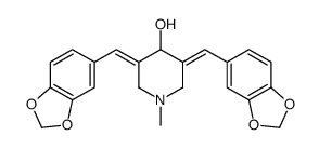 (3E,5Z)-3,5-bis(1,3-benzodioxol-5-ylmethylidene)-1-methylpiperidin-4-ol Structure