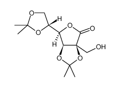 2C-Hydroxymethyl-2,3:5,6-di-O-isopropylidene-D-mannono-1,4-lactone Structure