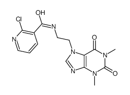 2-chloro-N-[2-(1,3-dimethyl-2,6-dioxopurin-7-yl)ethyl]pyridine-3-carboxamide结构式