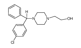 (+)-[2-[4-[(4-chlorophenyl)-phenyl methyl]-1-piperazinyl]]ethanol结构式