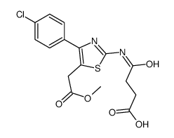 2-[(3-Carboxypropionyl)amino]-4-(4-chlorophenyl)-5-thiazoleacetic acid α-methyl ester结构式