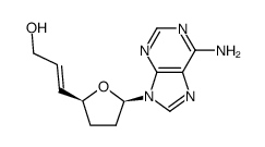 (E)-3-[(2S,5R)-5-(6-amino-9H-purin-9-yl)-2,3,4,5-tetrahydrofuran-2-yl]prop-2-en-1-ol Structure