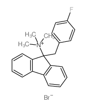 [9-[(4-fluorophenyl)methyl]fluoren-9-yl]-trimethyl-azanium结构式