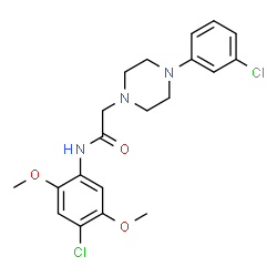 N-(4-CHLORO-2,5-DIMETHOXYPHENYL)-2-[4-(3-CHLOROPHENYL)PIPERAZINO]ACETAMIDE Structure