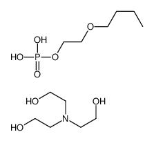 2-[bis(2-hydroxyethyl)amino]ethanol,2-butoxyethyl dihydrogen phosphate结构式