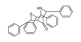 2,4,6,8-tetraphenyl-3-thia-7-azabicyclo[3.3.1]nonan-9-one结构式