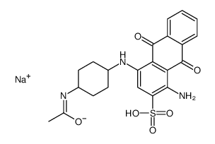 sodium 4-[[4-(acetylamino)cyclohexyl]amino]-1-amino-9,10-dihydro-9,10-dioxoanthracene-2-sulphonate Structure