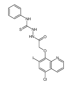 1-[(5-chloro-7-iodo-quinolin-8-yloxy)-acetyl]-4-phenyl-thiosemicarbazide Structure