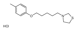 3-[5-(4-methylphenoxy)pentyl]-1,3-thiazolidine,hydrochloride Structure