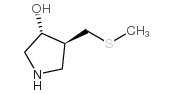 3-Pyrrolidinol,4-[(methylthio)methyl]-,(3R,4S)-(9CI) structure