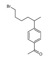 1-[4-(6-bromohexan-2-yl)phenyl]ethanone结构式