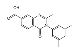 3-(3,5-dimethylphenyl)-2-methyl-4-oxoquinazoline-7-carboxylic acid结构式