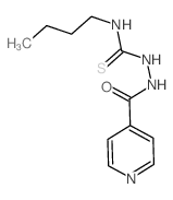3-butyl-1-(pyridine-4-carbonylamino)thiourea structure