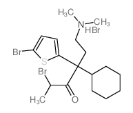 3-Hexanone,2-bromo-4-(5-bromo-2-thienyl)-4-cyclohexyl-6-(dimethylamino)-, hydrobromide(1:1) Structure