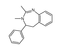 4,5-dihydro-2,3-dimethyl-4-phenyl-3H-1,3-benzodiazepine structure