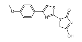 1-[4-(4-methoxyphenyl)-1,3-thiazol-2-yl]imidazolidine-2,4-dione结构式