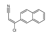 3-chloro-3-naphthalen-2-ylprop-2-enenitrile结构式