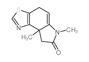 7H-Pyrrolo[3,2-e]benzothiazol-7-one,4,6,8,8a-tetrahydro-6,8a-dimethyl- Structure