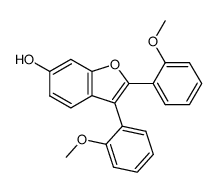 2,3-bis(o-methoxyphenyl)-6-hydroxybenzofuran结构式