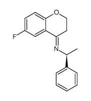 (S)-2,3-dihydro-6-fluoro-4-[(1-phenylethyl)imino]-4H-1-benzopyran结构式