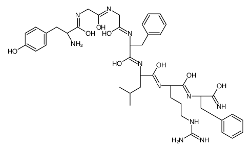 enkephalin-Leu, Arg(6)-PheNH2(7)-结构式