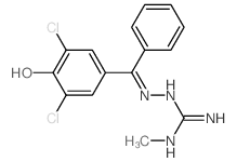 Hydrazinecarboximidamide, 2-[(3,5-dichloro-4-hydroxy- phenyl)phenylmethylene]-N-methyl-结构式