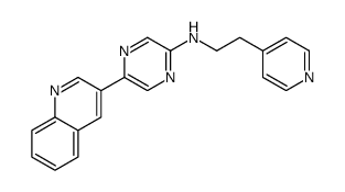 N-(2-pyridin-4-ylethyl)-5-quinolin-3-ylpyrazin-2-amine结构式