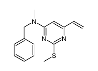 N-benzyl-6-ethenyl-N-methyl-2-methylsulfanylpyrimidin-4-amine结构式