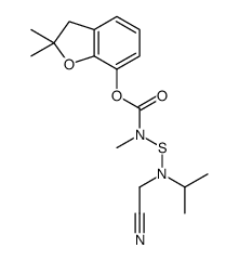 (2,2-dimethyl-3H-benzofuran-7-yl) N-(cyanomethyl-propan-2-yl-amino)sul fanyl-N-methyl-carbamate结构式