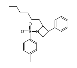 (2R,3S)-2-hexyl-1-(4-methylphenyl)sulfonyl-3-phenylazetidine Structure