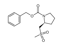 (S)-2-methanesulfonylmethyl-pyrrolidine-1-carboxylic acid benzyl ester Structure