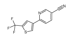 6-[5-(trifluoromethyl)thiophen-3-yl]pyridine-3-carbonitrile结构式