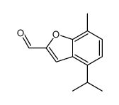 7-methyl-4-propan-2-yl-1-benzofuran-2-carbaldehyde结构式