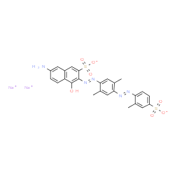 disodium 7-amino-3-[[2,5-dimethyl-4-[(2-methyl-4-sulphonatophenyl)azo]phenyl]azo]-4-hydroxynaphthalene-2-sulphonate structure