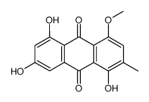 1,5,7-Trihydroxy-4-methoxy-2-methyl-9,10-anthrachinon Structure