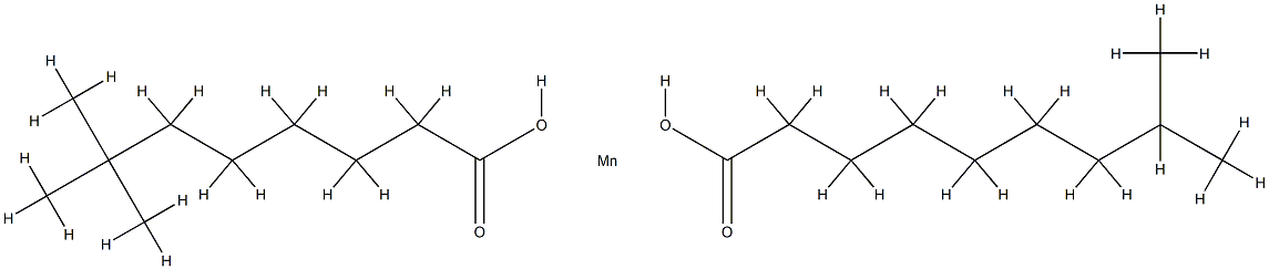 (isodecanoato-O)(neodecanoato-O)manganese Structure
