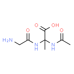Propionic acid,2-acetamido-2-(2-aminoacetamido)- (5CI) Structure