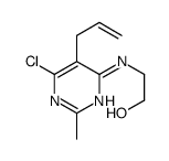 2-[(6-chloro-2-methyl-5-prop-2-enylpyrimidin-4-yl)amino]ethanol结构式