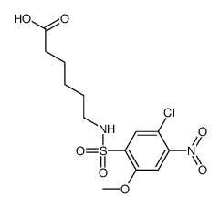 6-[(5-chloro-2-methoxy-4-nitrophenyl)sulfonylamino]hexanoic acid结构式