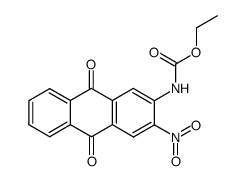 (3-nitro-9,10-dioxo-9,10-dihydro-[2]anthryl)-carbamic acid ethyl ester结构式