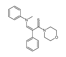 3-(N-methylanilino)-1-morpholin-4-yl-2-phenylprop-2-ene-1-thione结构式