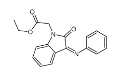 ethyl 2-(2-oxo-3-phenyliminoindol-1-yl)acetate结构式