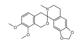 7,8-dimethoxy-6'-methyl-7',8'-dihydro-6'H-spiro[isochromane-3,5'-[1,3]dioxolo[4,5-g]isoquinoline]结构式