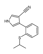 4-(2-propan-2-ylsulfanylphenyl)-1H-pyrrole-3-carbonitrile Structure