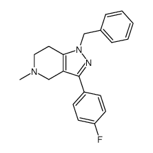 3-(4-fluorophenyl)-5-methyl-1-(phenylmethyl)-4,5,6,7-tetrahydro-1H-pyrazolo<4,3-c>pyridine结构式