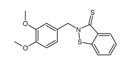 2-[(3,4-dimethoxyphenyl)methyl]-1,2-benzothiazole-3-thione结构式