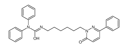 3-[6-(6-oxo-3-phenylpyridazin-1-yl)hexyl]-1,1-diphenylurea结构式