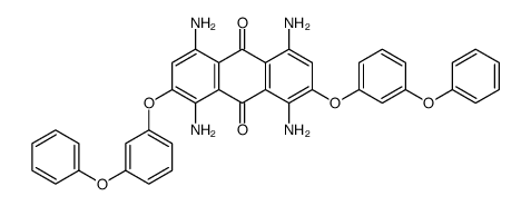 1,4,5,8-tetraamino-2,7-bis(3-phenoxyphenoxy)anthracene-9,10-dione结构式